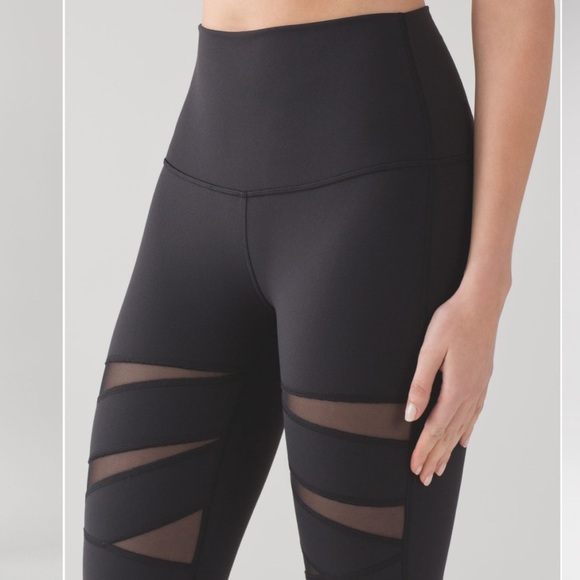 🍋  Lululemon Wunder Under High Rise Tech Mesh 28” - Picture 6 of 15